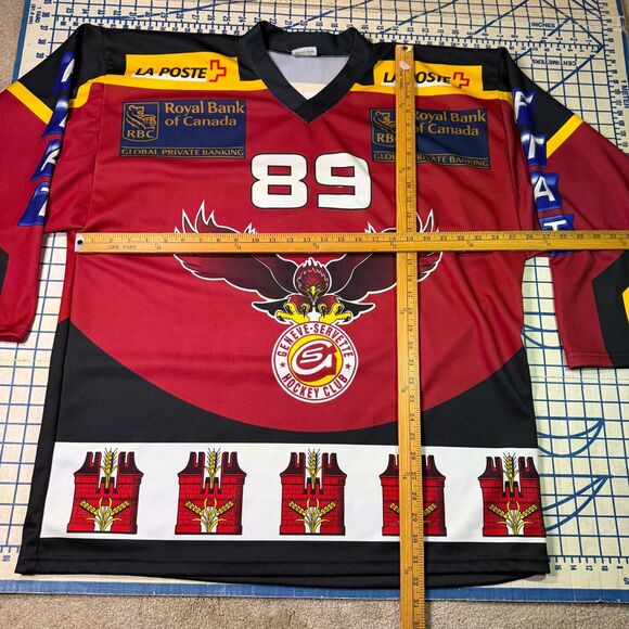 Geneve-Servette HC Swiss Hockey Jersey XL #89 Benoit RIV Vtg National League NLA - Picture 10 of 11